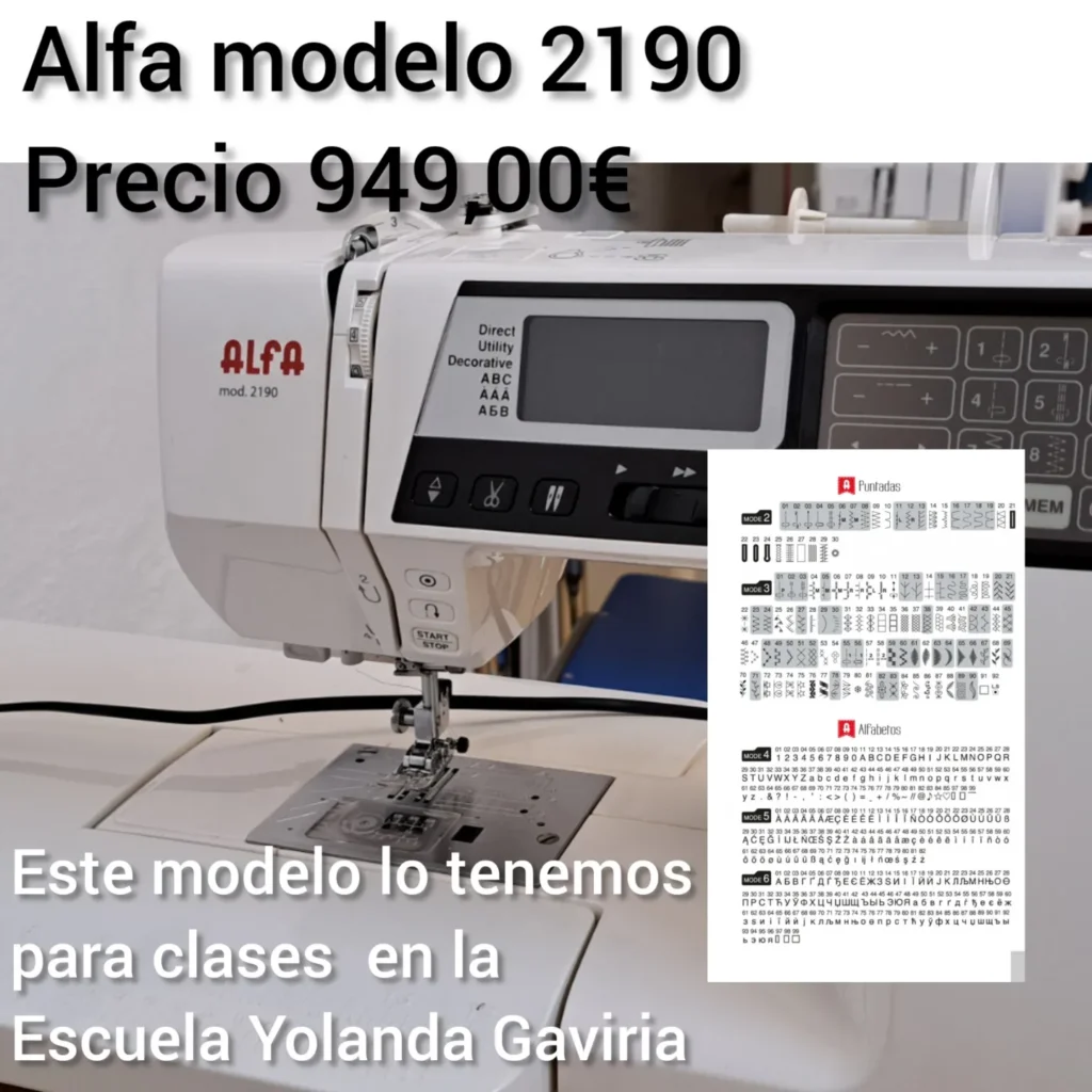 Maquina de Coser Electrónica Alfa Modelo 2190